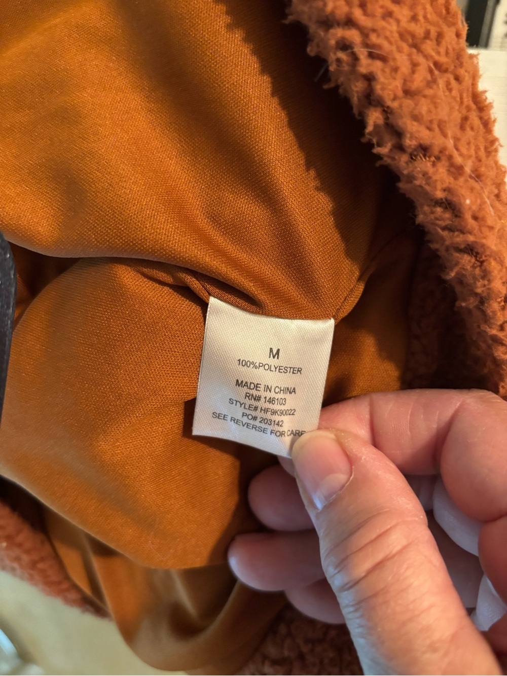 Hippie Rose Rust Teddy Sherpa Button-Up Jacket R1 - Picture 12 of 12